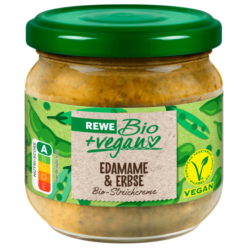 REWE Bio + vegan Edamame & Erbsen Streichcreme 180g